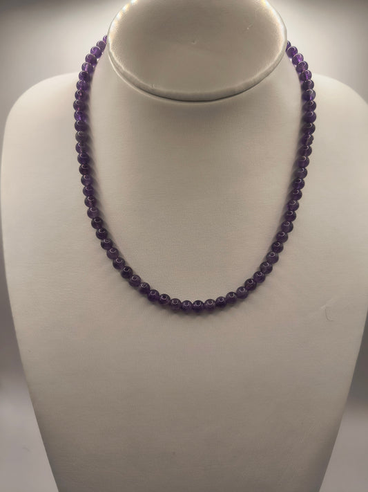 Amethyst necklace (Small beads)