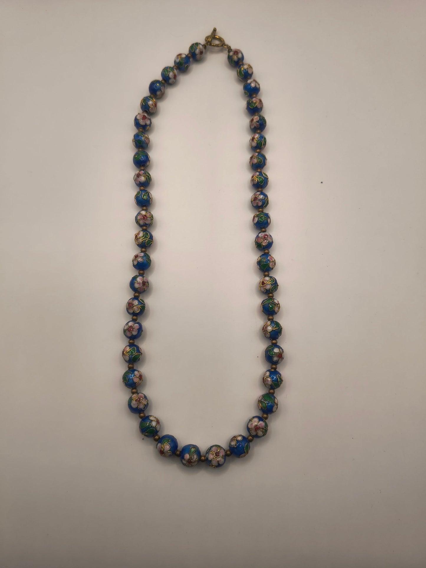Blue Chinese Cloisonné necklace