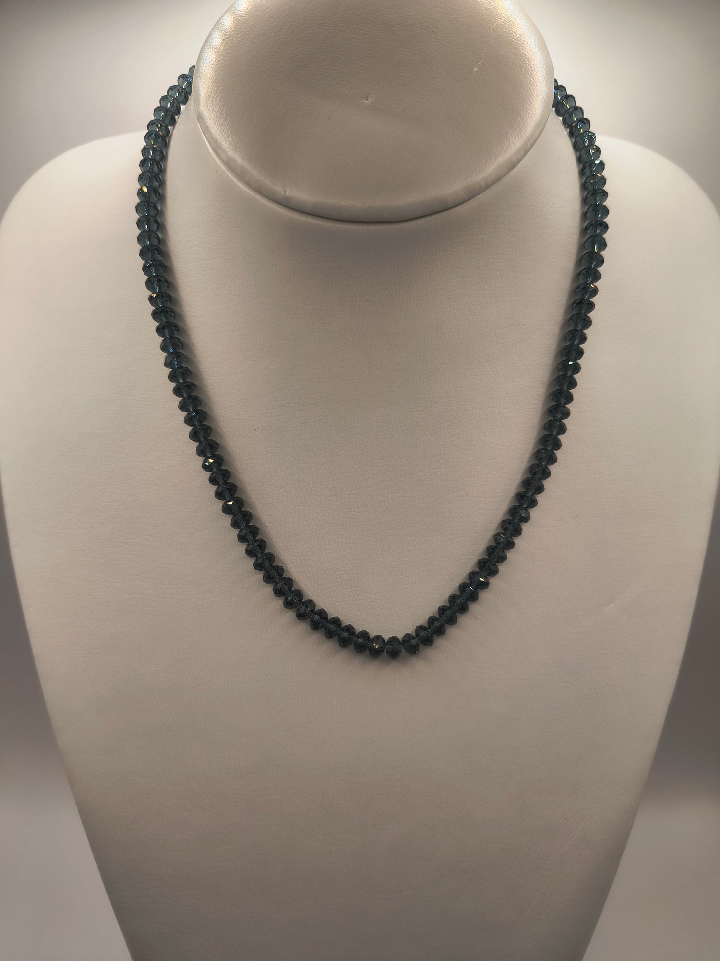 Grey bellatrix cut glass necklace