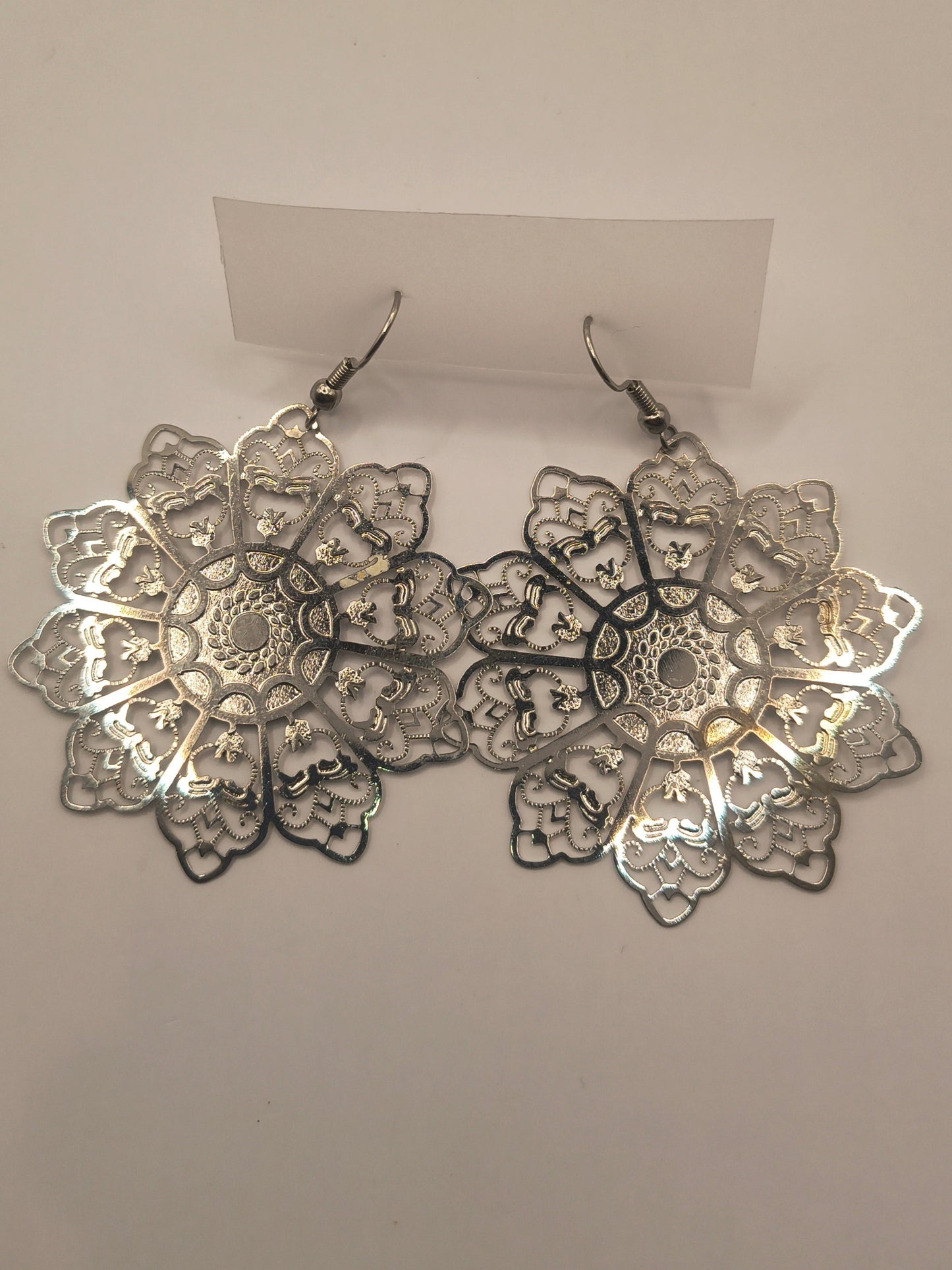 Silver laser cut earrings (Snowflake)
