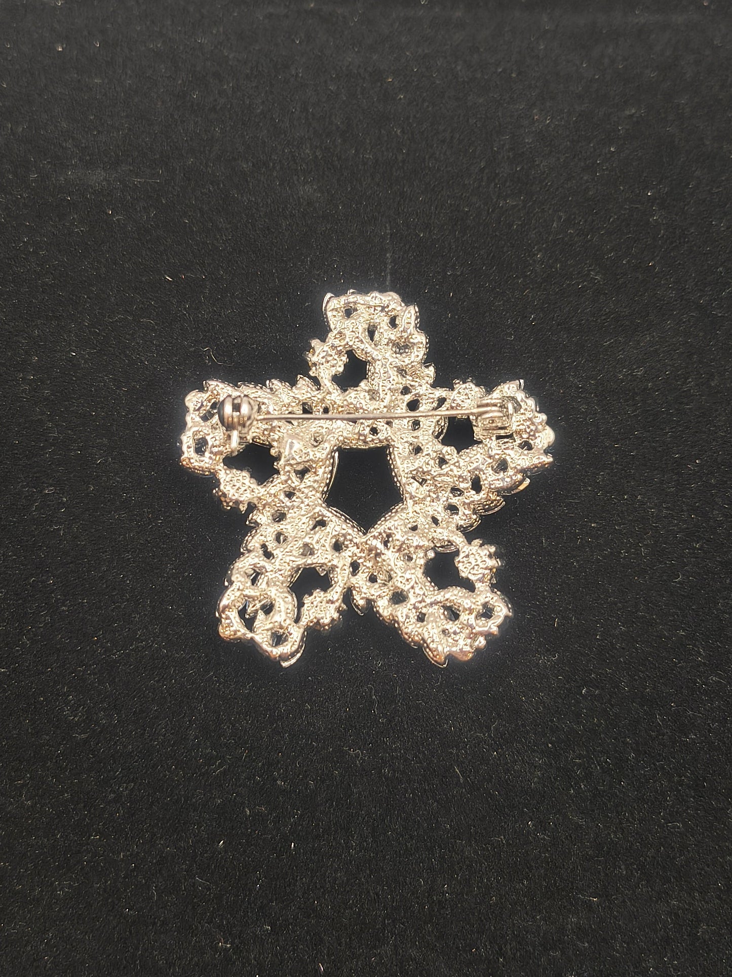 Blue vintage star brooch