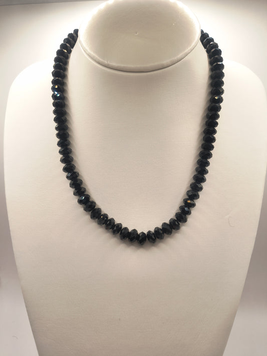 Onyx bellatrix cut necklace