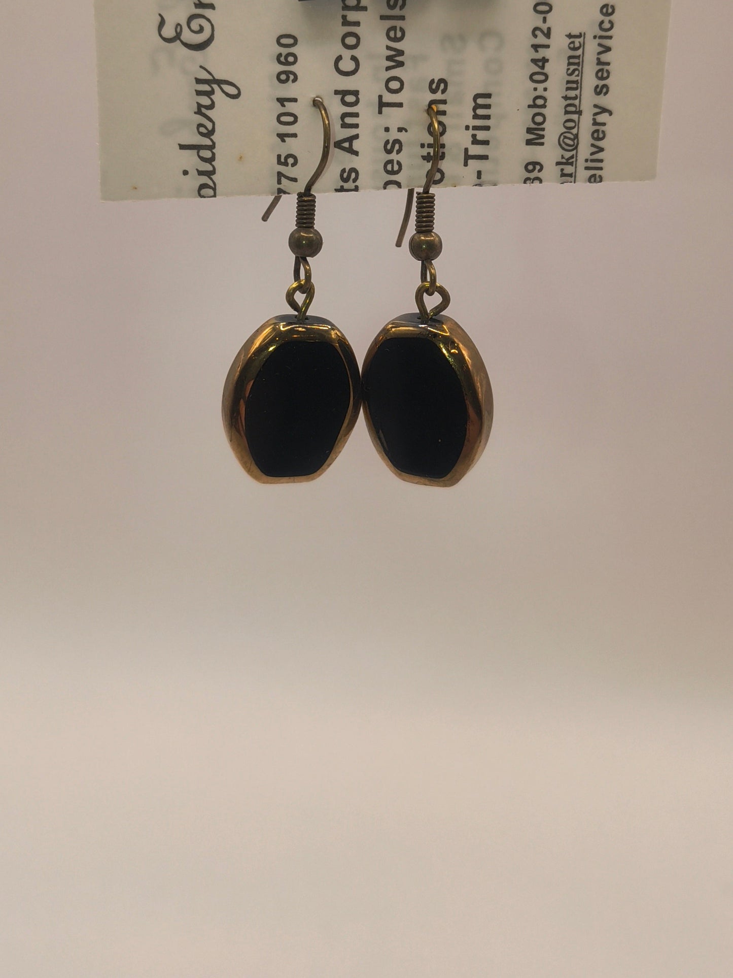 Black venetian glass earrings