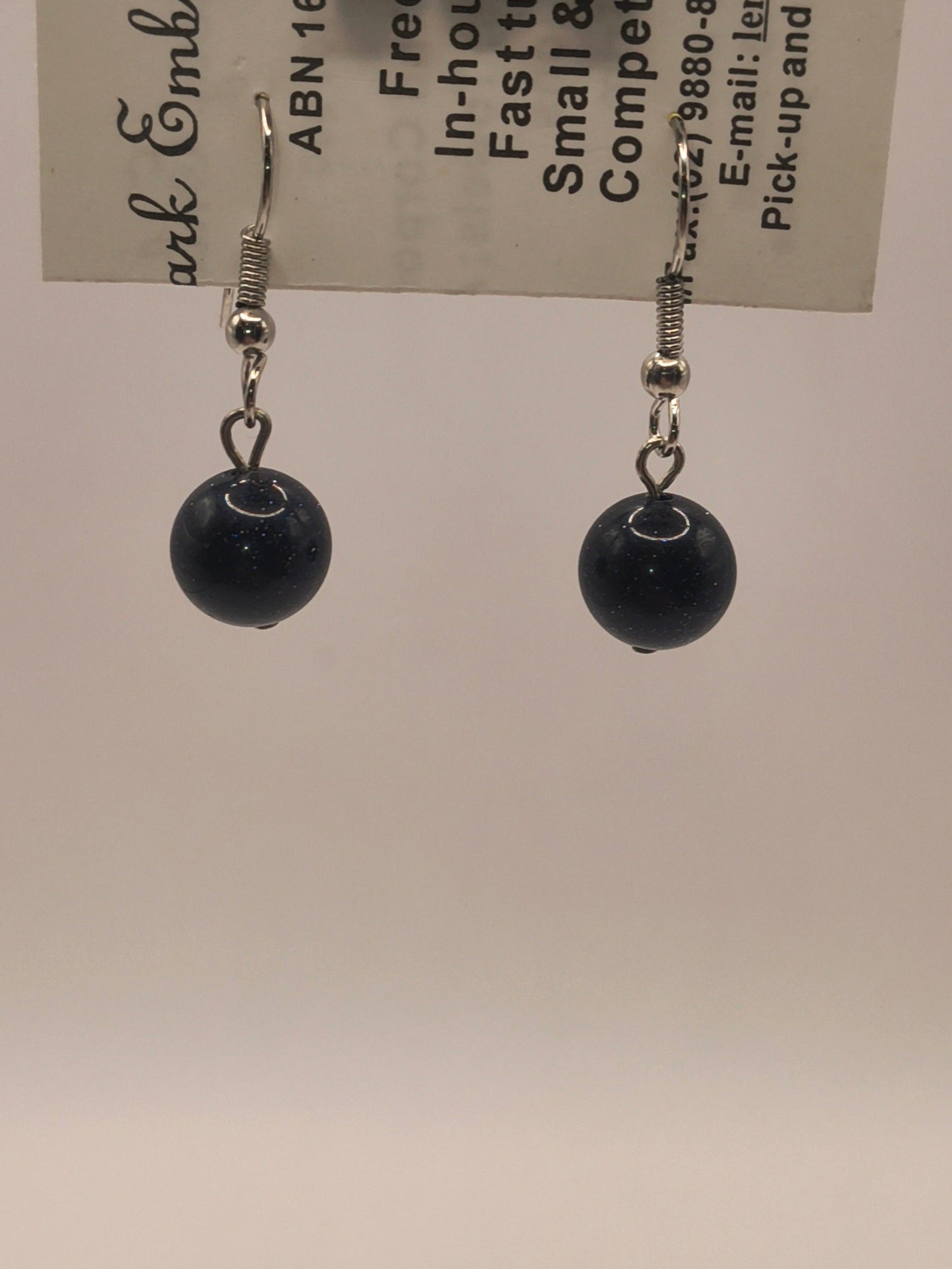 Black crystal earrings