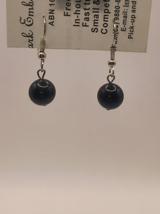 Black crystal earrings