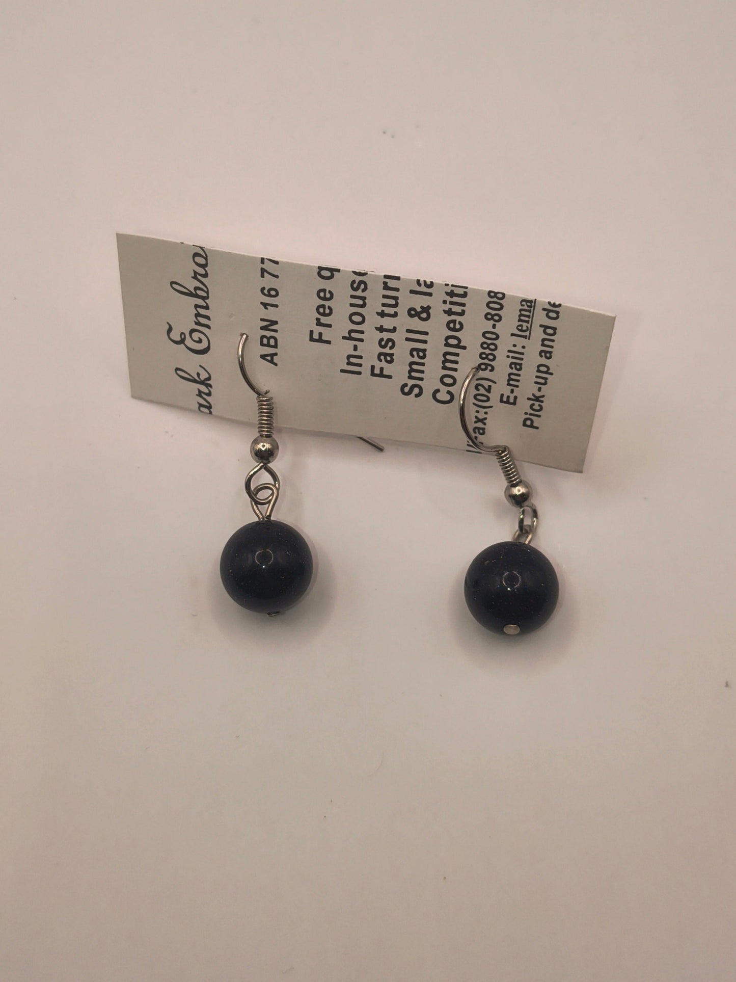 Black crystal earrings