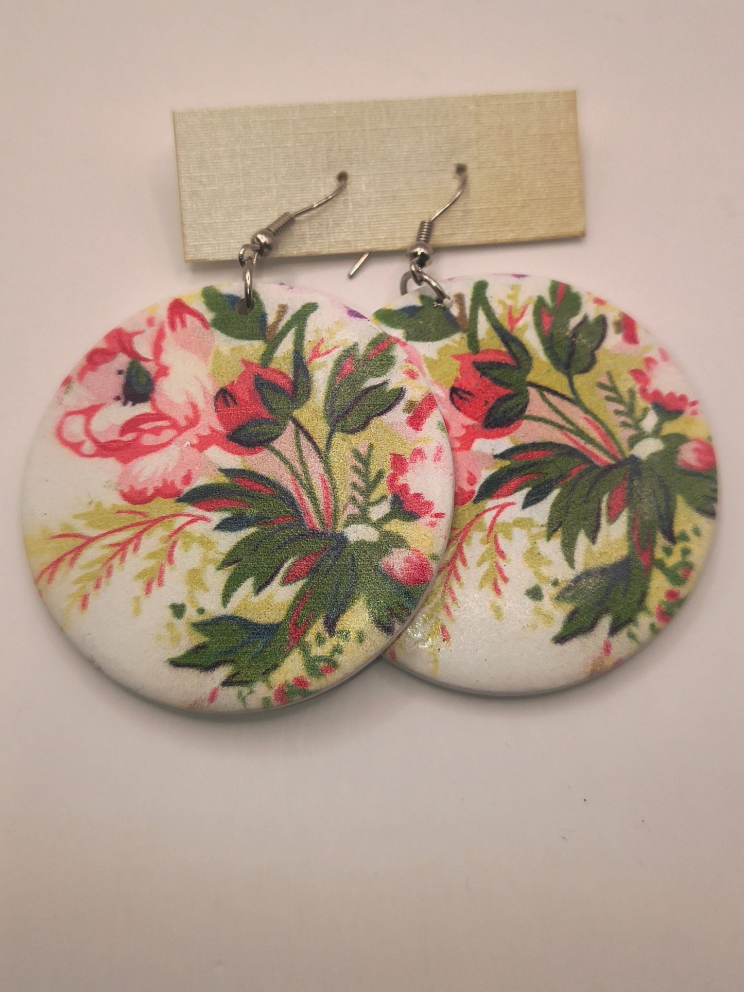 Printed canvas earrings