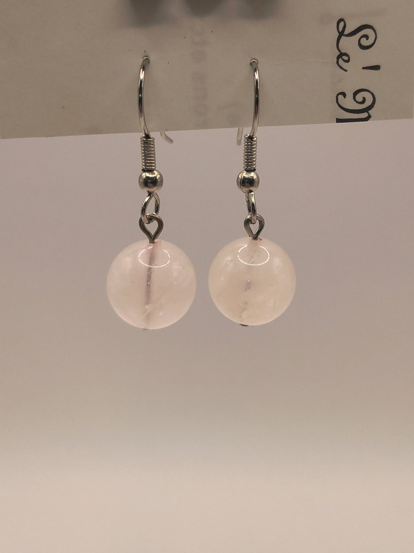 Rose quartz earrings