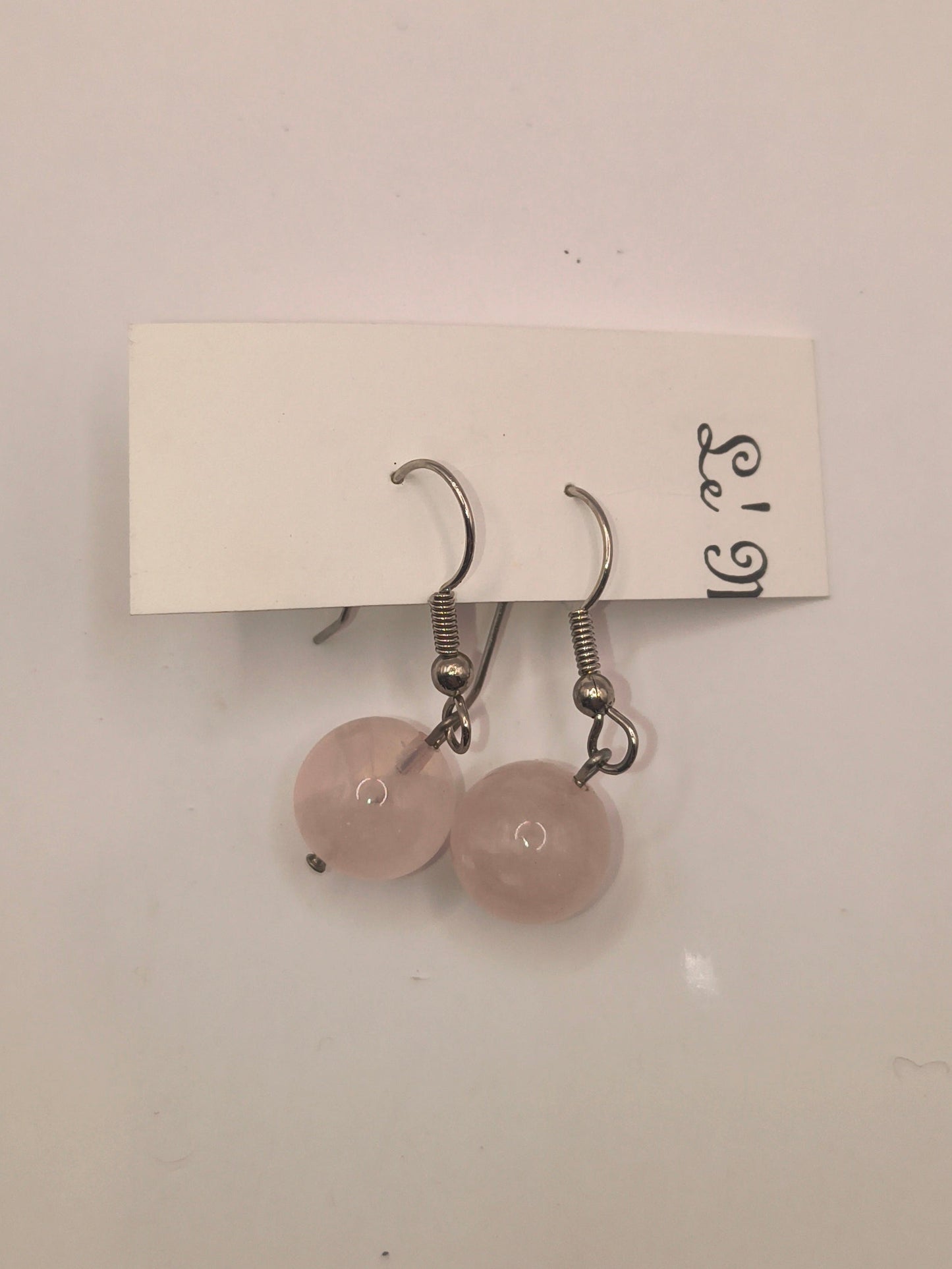 Rose quartz earrings