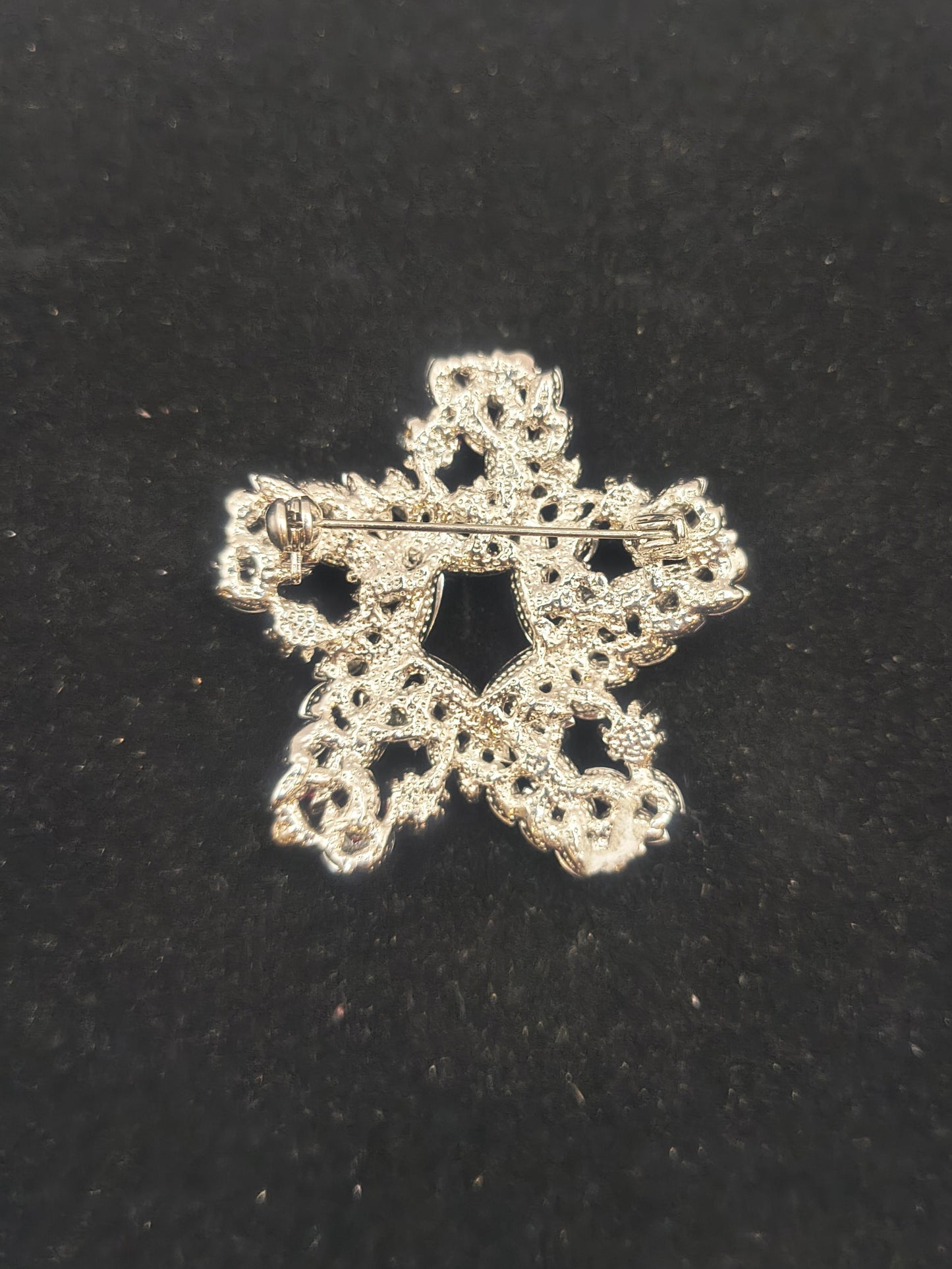 Pink vintage star brooch