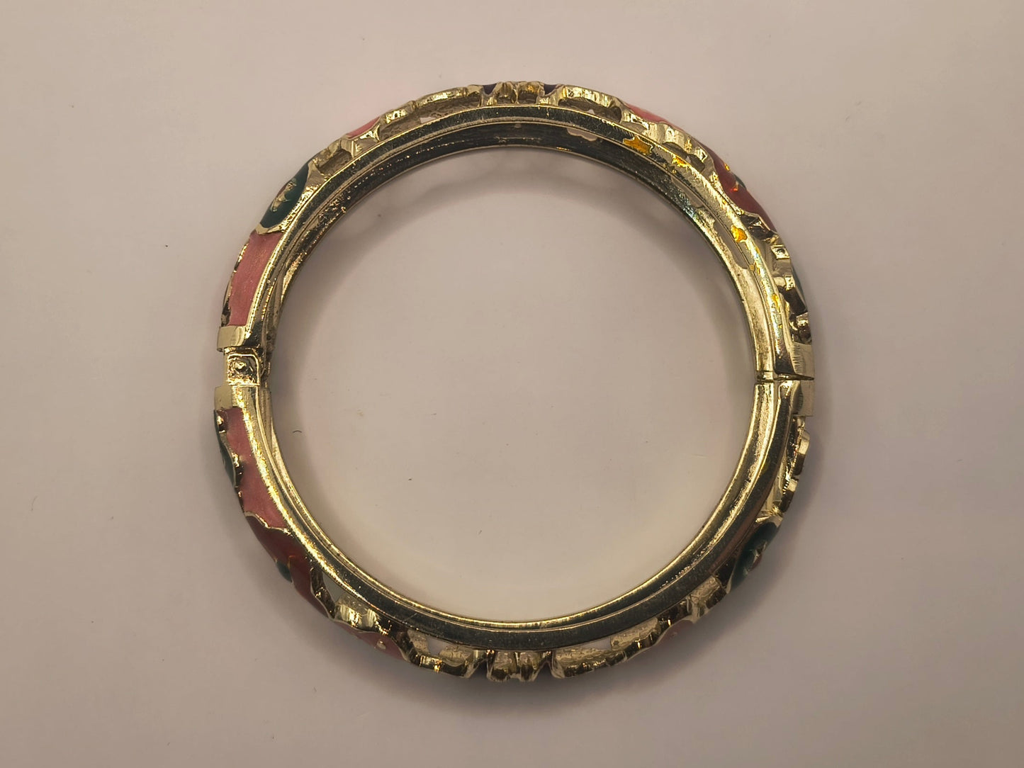 Polished ornate floral bracelet J