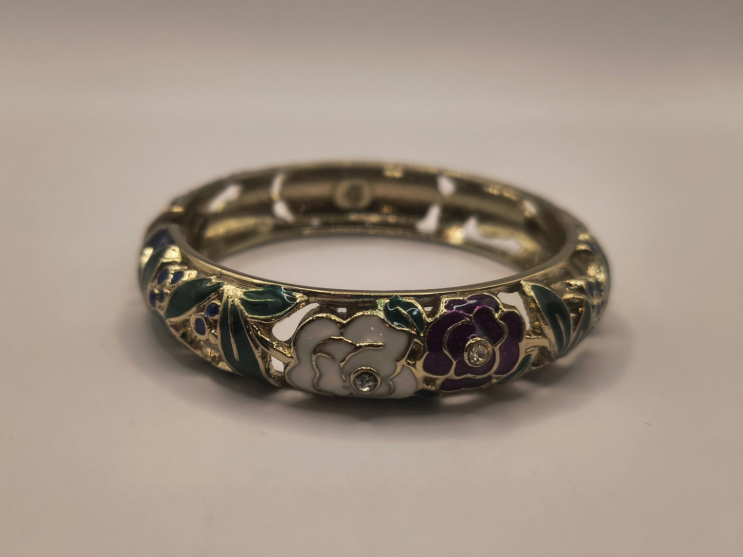 Polished ornate floral bracelet F