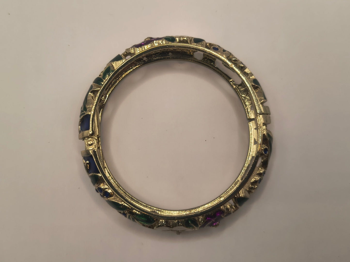 Polished ornate floral bracelet F