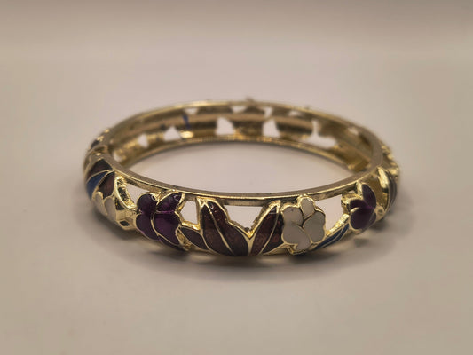 Polished ornate floral bracelet B