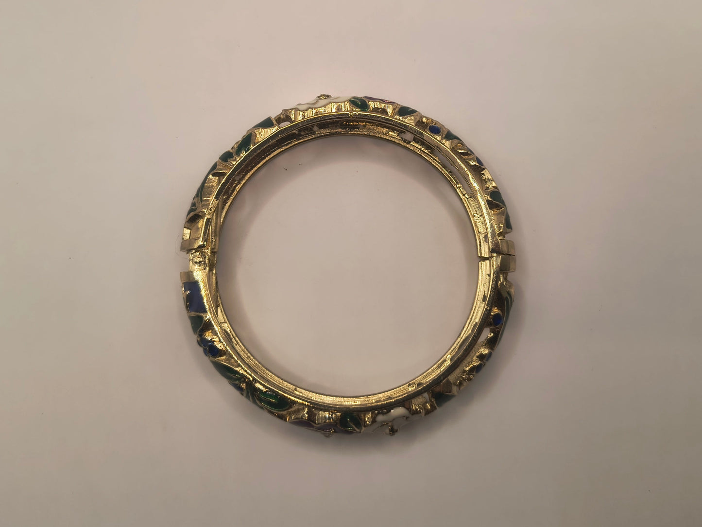 Polished ornate floral bracelet A